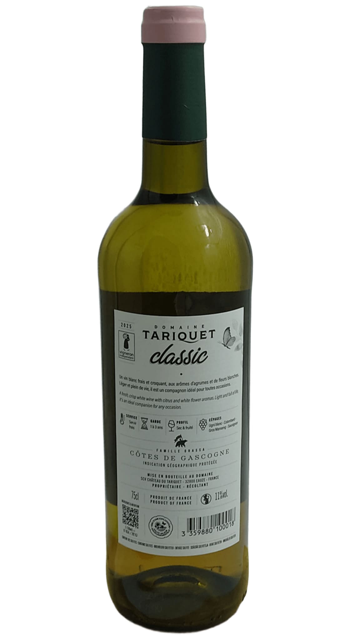 CÔTES DE GASCOGNE TARIQUET CLASSIC BLANC 2025 – Image 2