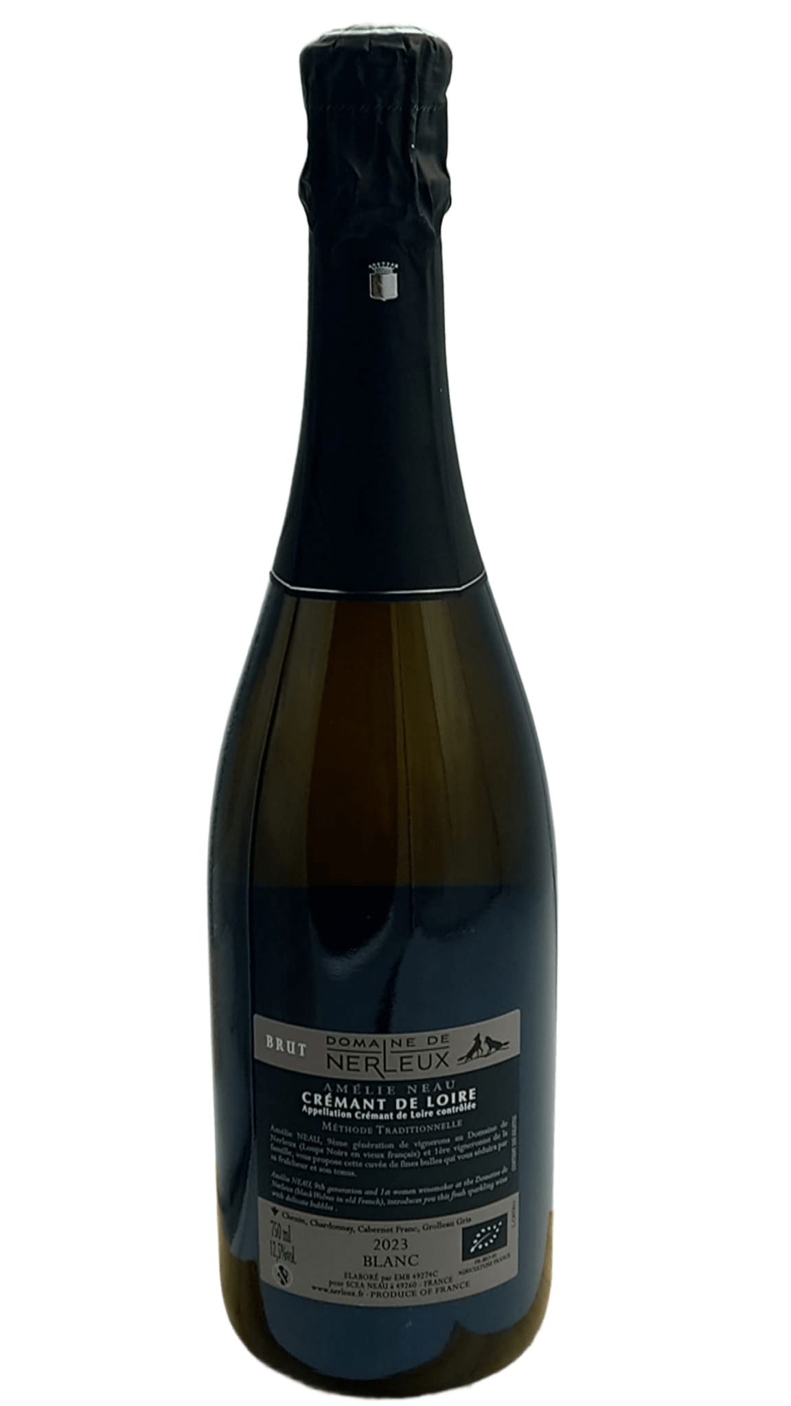 CREMANT NERLEUX LA FOLIE DES LOUPS BLANC BRUT 2023 – Image 2