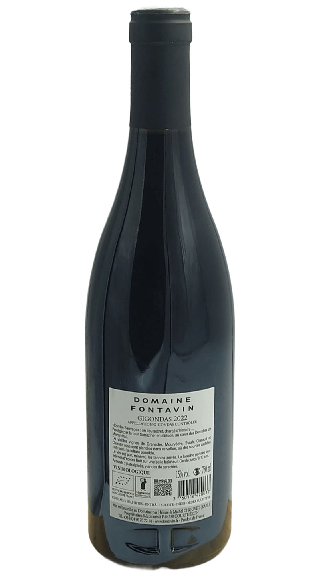 GIGONDAS FONTAVIN COMBE SAUVAGE ROUGE 2022 – Image 2