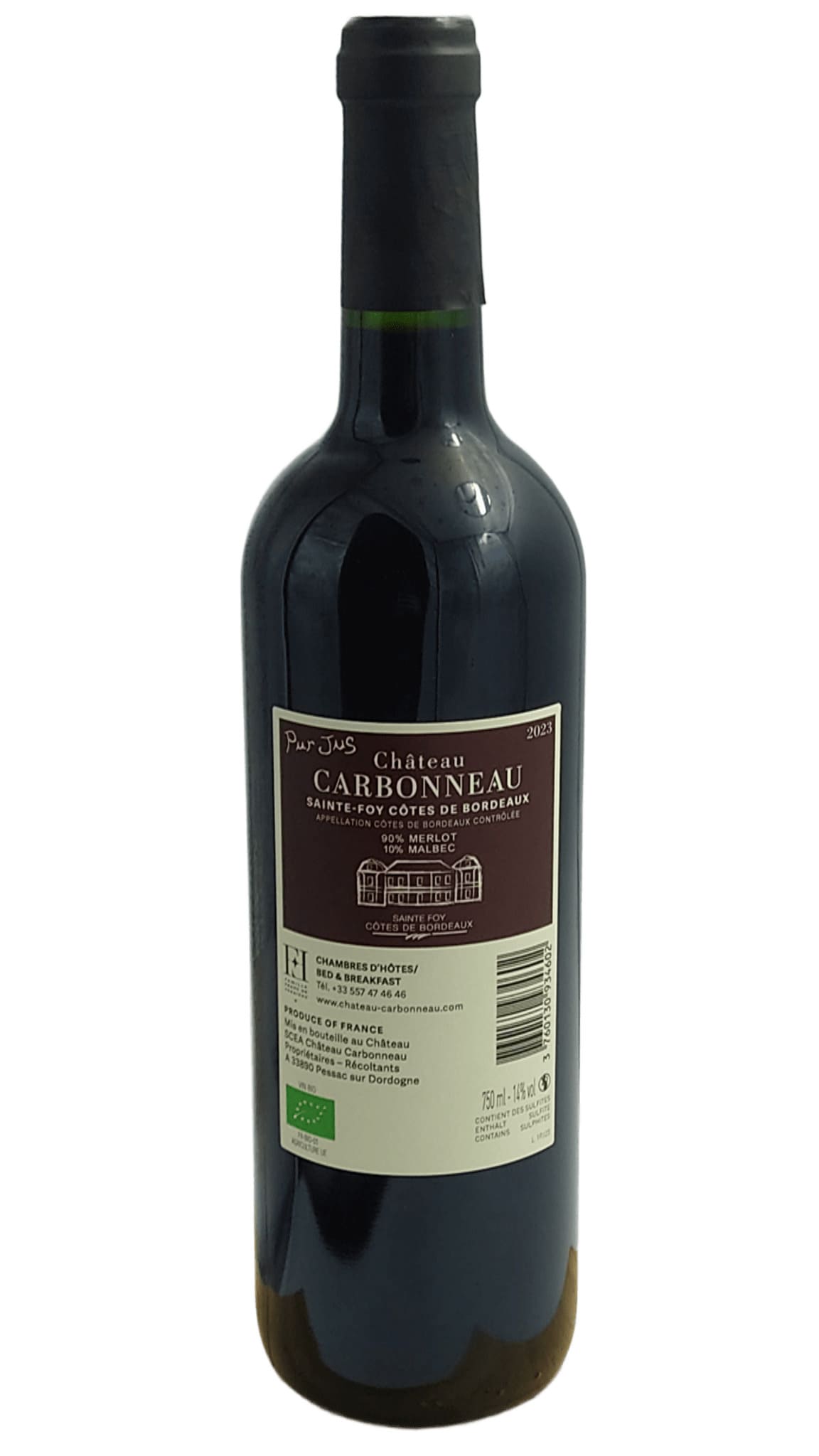 SAINTE FOY CHATEAU CARBONNEAU PUR JUS ROUGE 2023 – Image 2
