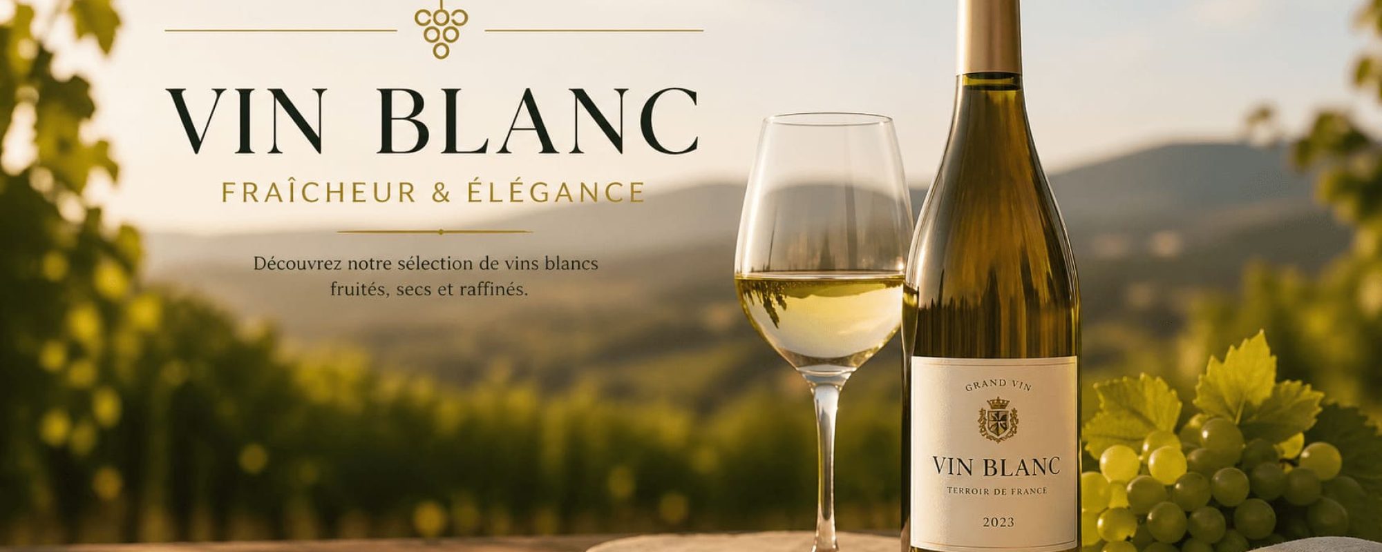 page vin blanc